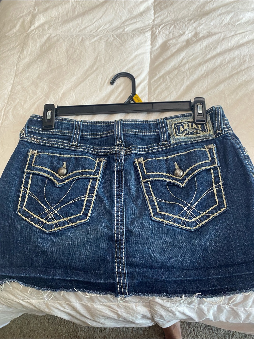 Ariat Dark Blue Denim Skirt with Contrast Stitching